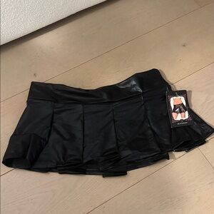 Be Wicked Black Vinyl School Girl M/L NWT